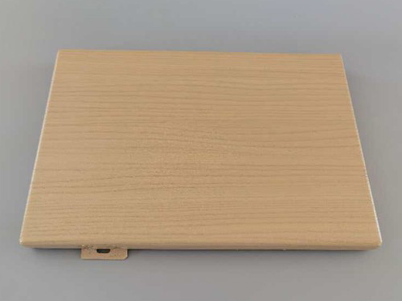 Wood grain aluminum veneer