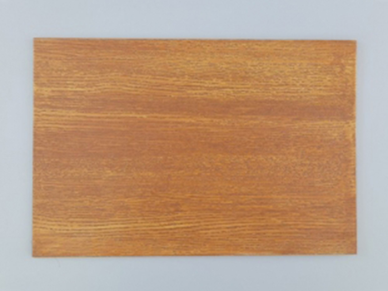 Wood grain transfer printing aluminum veneer