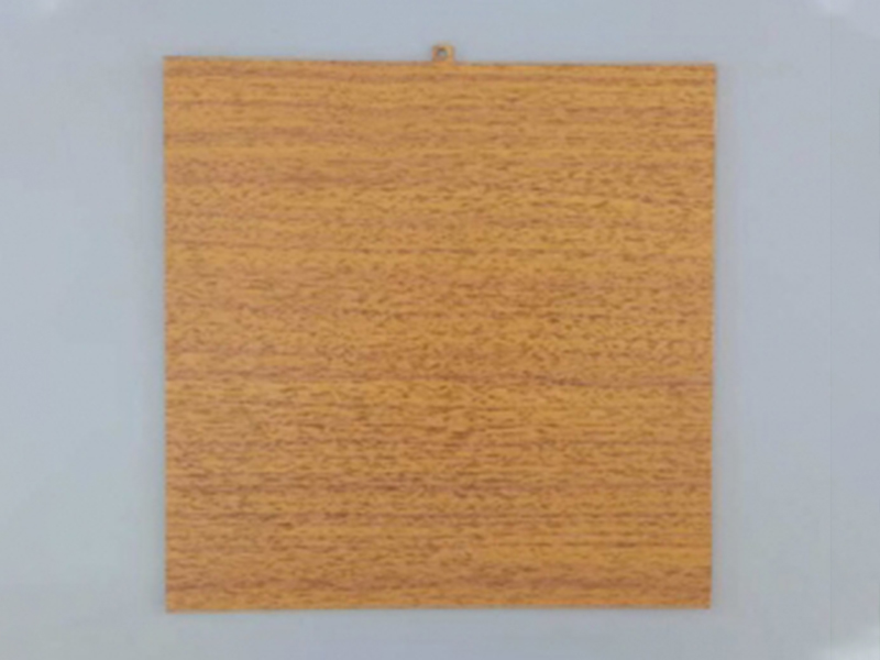 Wood grain transfer printing aluminum veneer