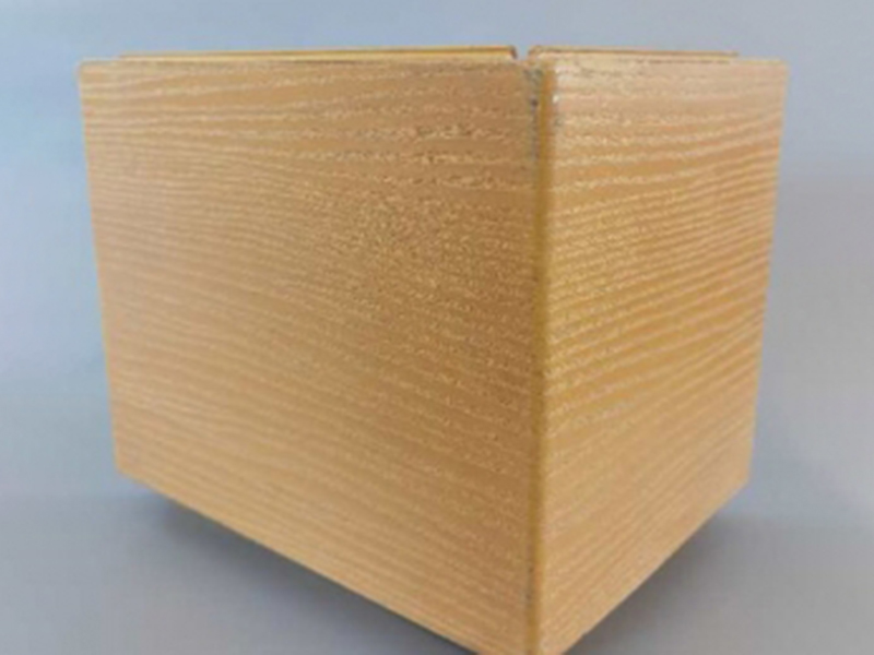 Wood grain transfer printing aluminum veneer